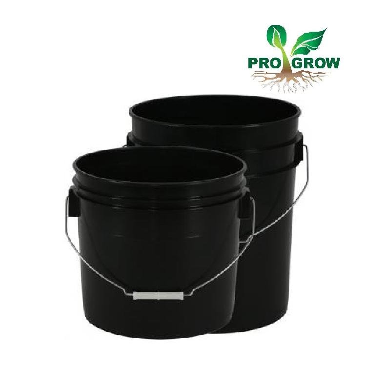 Black Plastic Bucket 3, or 5 gallon. - Progressive Growth Garden Supply