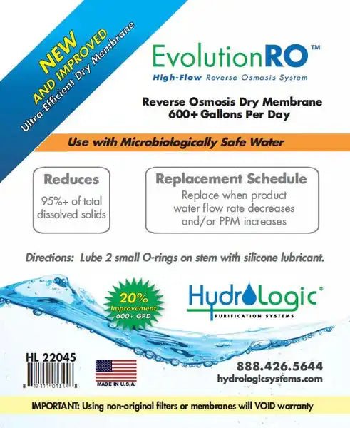 Evolution - RO Dry Membrane 18.625" x 3.125" - Progressive Growth Garden Supply