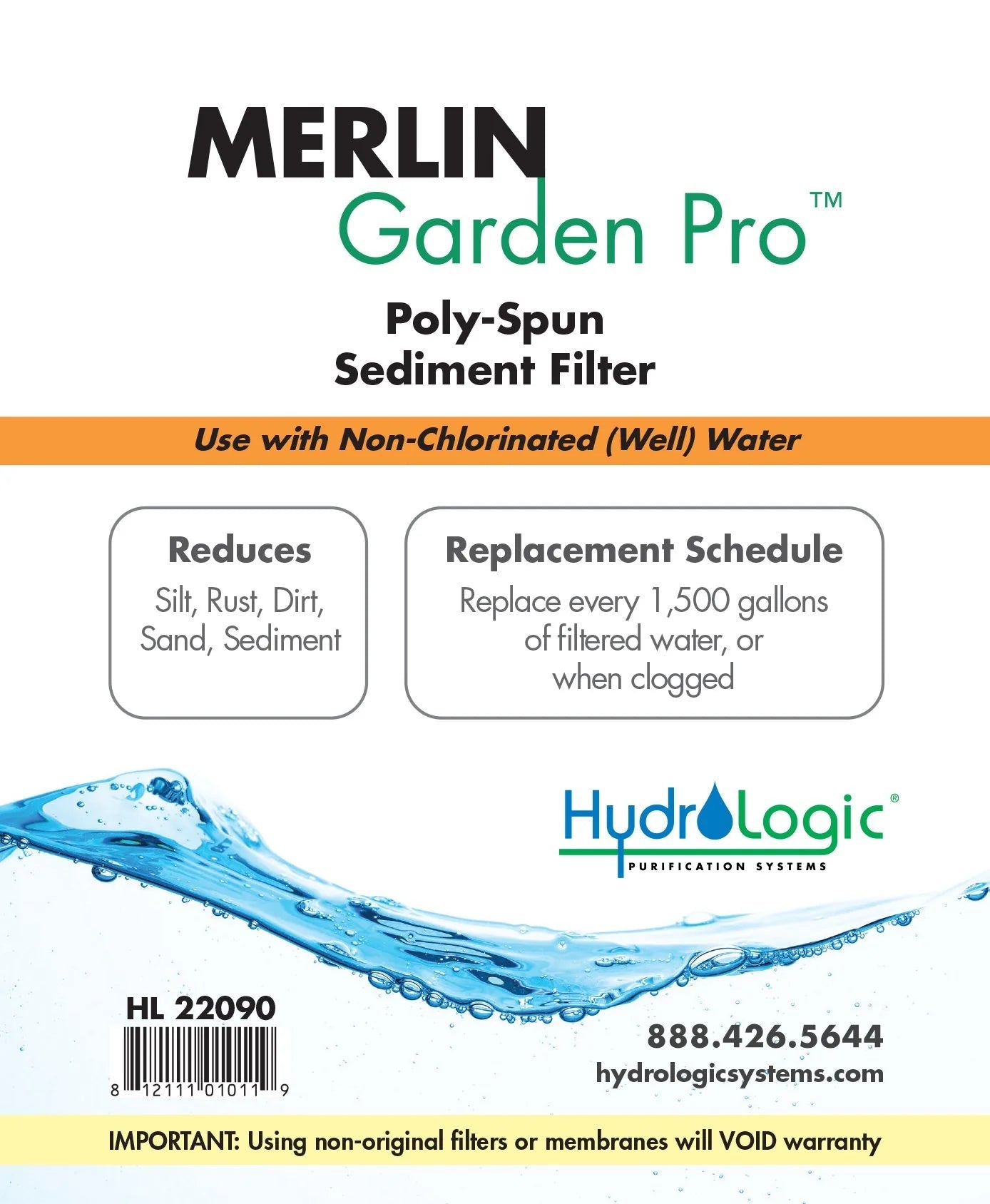 Hydrologic Merlin - Garden Pro Sediment Filter - Progressive Growth Garden Supply
