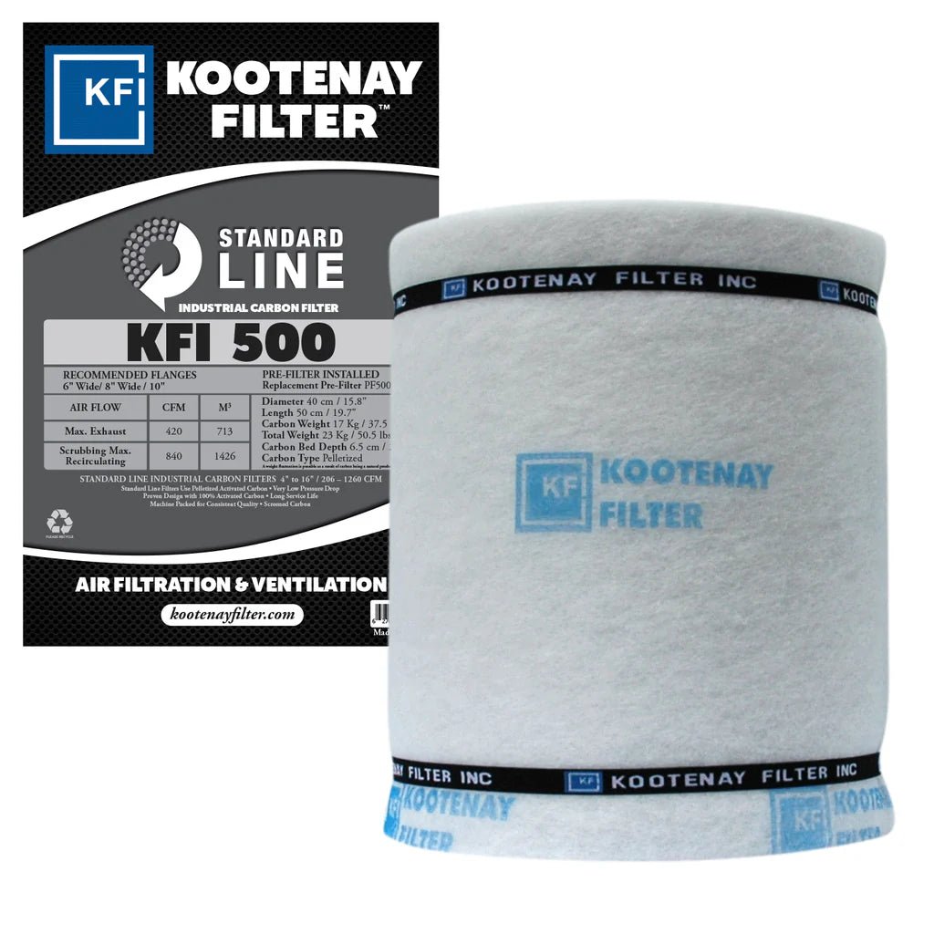 Kootenay Filter Standard Line Carbon Can KFI 500 420 cfm - Progressive Growth Garden Supply