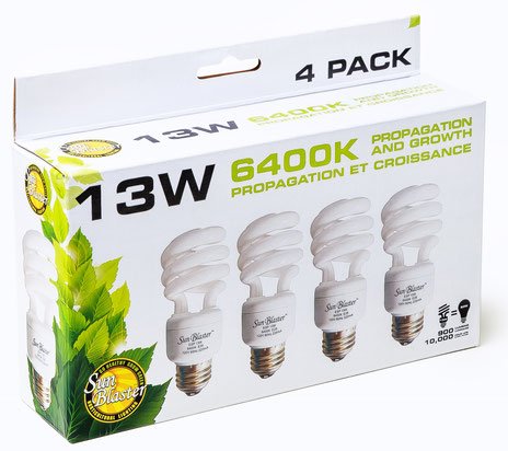 SunBlaster Small Watt CFL Lamps 13 Watt / 26 Watt / 52 Watt - Progressive Growth Garden Supply