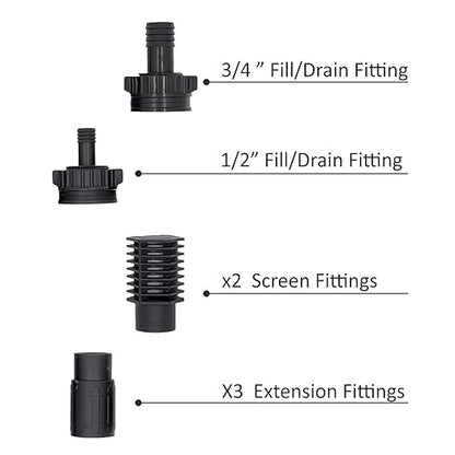 Ebb & Flow Fitting Kit for Flood and Drain Table