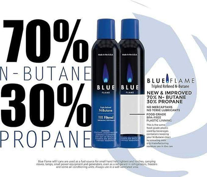 Blue Flame N - Butane Food - grade Triple Refined 11X Filtered Butane Gas - Progressive Growth Garden Supply