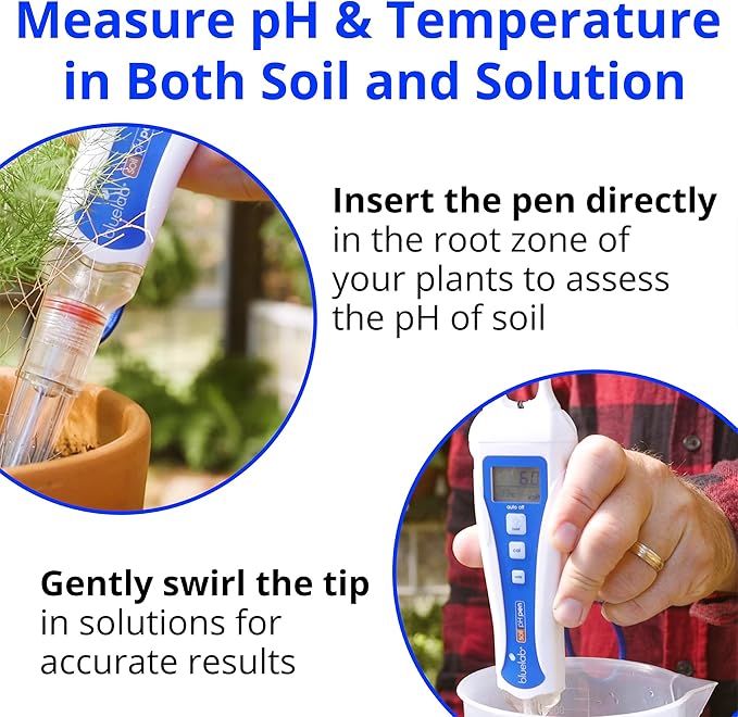 Bluelab pH Soil Pen - Waterproof Digital pH Meter - Progressive Growth Garden Supply