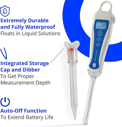 Bluelab pH Soil Pen - Waterproof Digital pH Meter - Progressive Growth Garden Supply