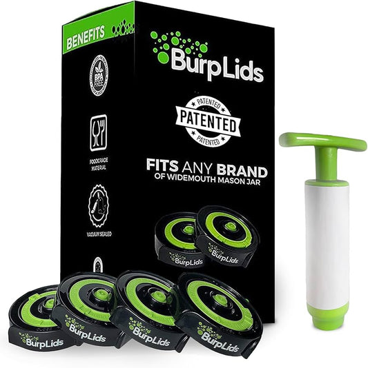 BurpLids 12 Pack of Lids With Pump - Progressive Growth Garden Supply