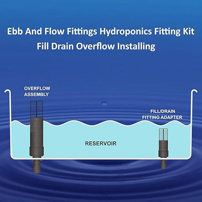 Ebb & Flow Fitting Kit for Flood and Drain Table - Progressive Growth Garden Supply