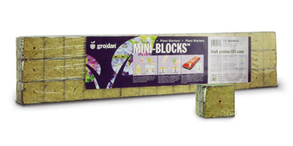 Grodan rockwool Starter Mini - Block 1.5" 45 Pack - Progressive Growth Garden Supply