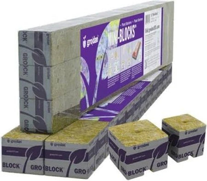 Grodan rockwool Starter Mini - Block 1.5" 45 Pack - Progressive Growth Garden Supply