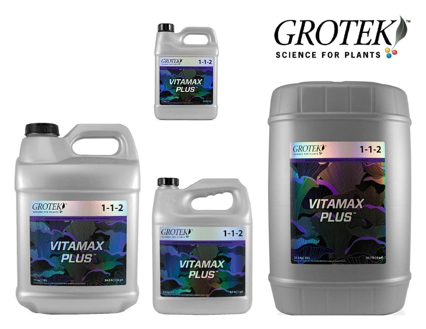 Grotek Vitamax Plus - OPTIMIZES GROWTH - Progressive Growth Garden Supply