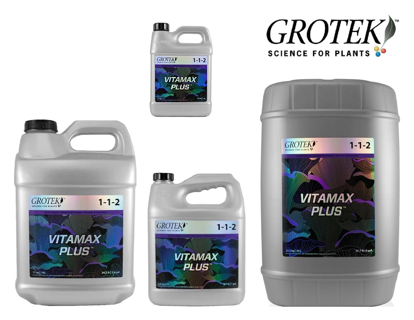 Grotek Vitamax Plus - OPTIMIZES GROWTH - Progressive Growth Garden Supply