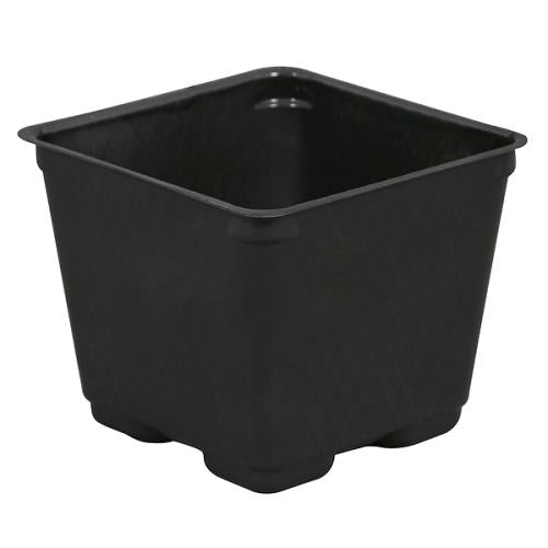Grow Pro Black Square Pot Blow - Molded 4” - Progressive Growth Garden Supply