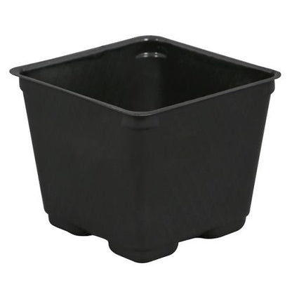Grow Pro Black Square Pot Blow - Molded 4” - Progressive Growth Garden Supply