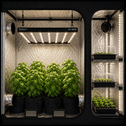 Grow Tent 5x4x7 - Removeable Chamber Divider - Progressive Growth Garden Supply
