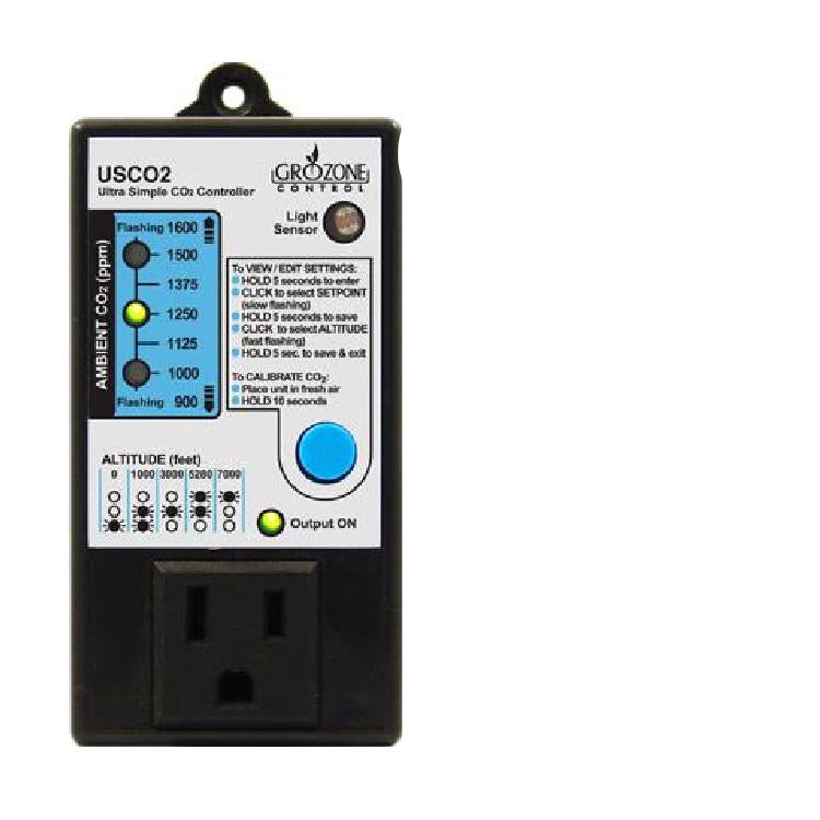 Grozone CO2 USCO2 Co2 controller - Progressive Growth Garden Supply