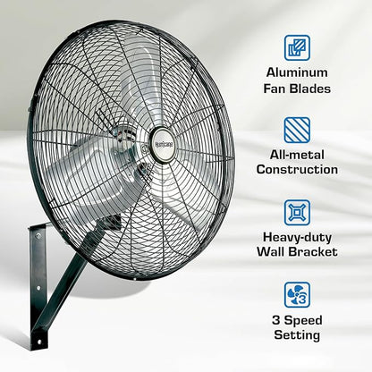 Hurricane® 20' high Velocity Wall mount Oscillating Fan - Progressive Growth Garden Supply
