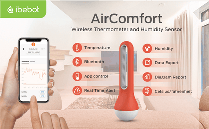iBeBot Air Comfort Bluetooth Connected Hygrometer / Data Logger - Progressive Growth Garden Supply
