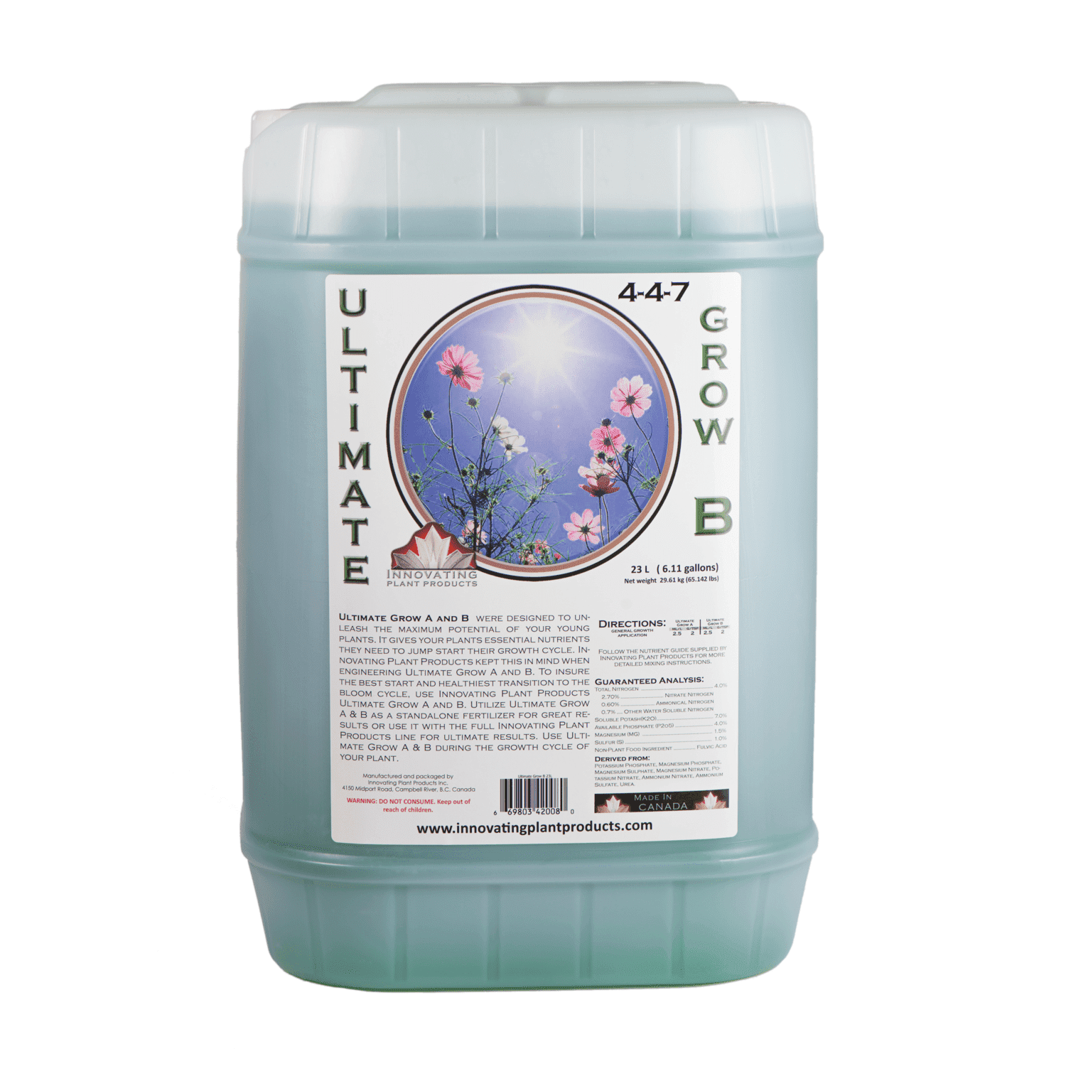 Innovative Plant Products - Ultimate Grow A & B - Progressive Growth Garden Supply