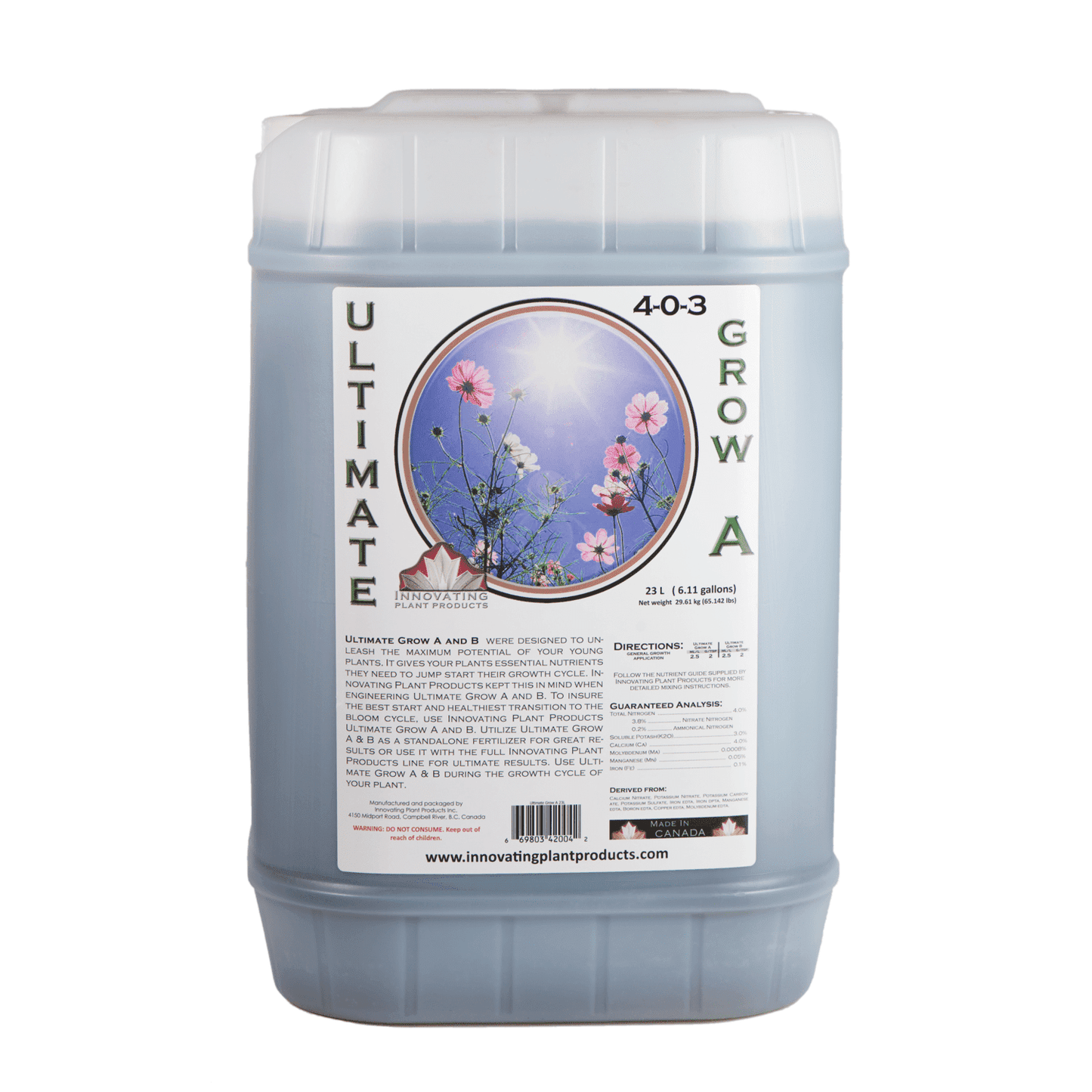 Innovative Plant Products - Ultimate Grow A & B - Progressive Growth Garden Supply