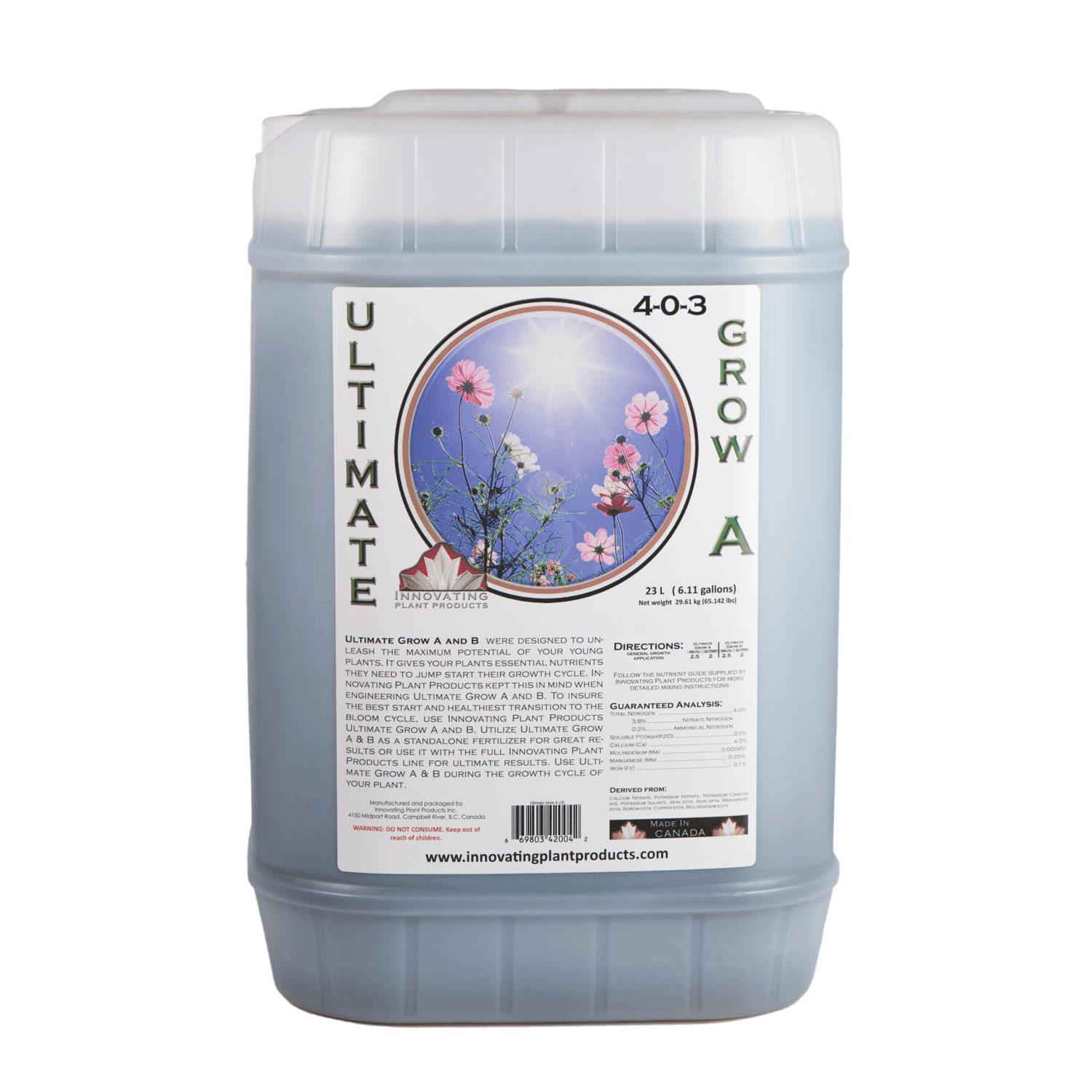 Innovative Plant Products - Ultimate Grow A & B - Progressive Growth Garden Supply