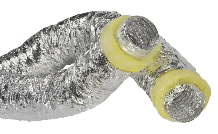 Insulated Mylar Ducting 25 ft - Noise - Reducing Flexible Duct - Progressive Growth Garden Supply