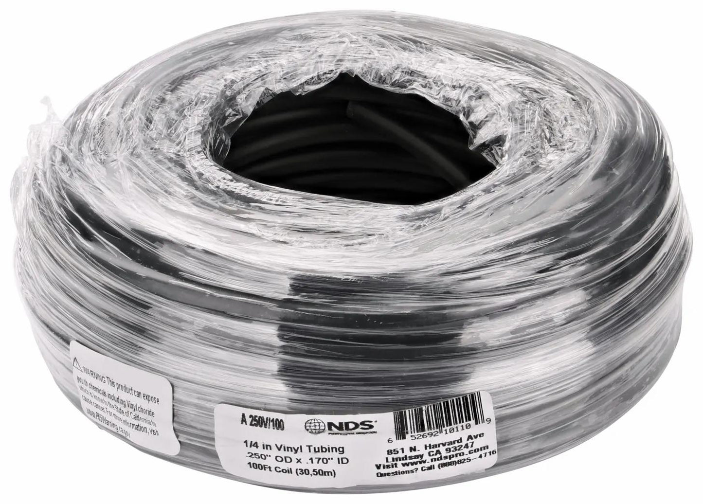 Irrigation Tubing 100 ft. 1/4 in Irrigation Tubing (0.160 in. X 0.220 in. OD), Black Vinyl - Progressive Growth Garden Supply