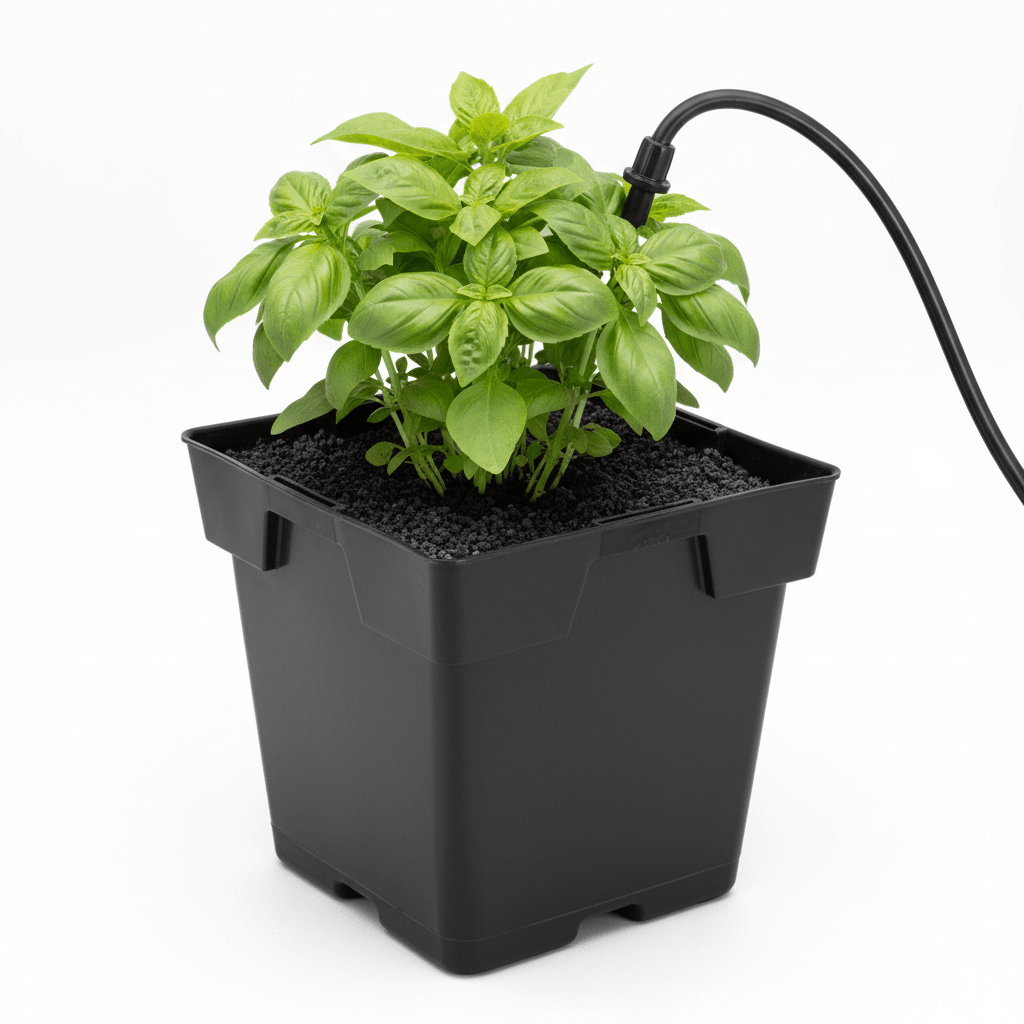 Jumbo Square Pot Black 5.5” (1 GAL) - Progressive Growth Garden Supply
