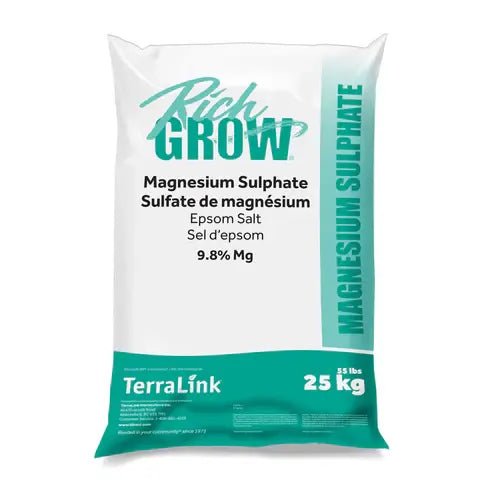 Magnesium Sulphate (Epsom Salts, Heptahydrate) 9.8% Mg - 25 KG - Progressive Growth Garden Supply