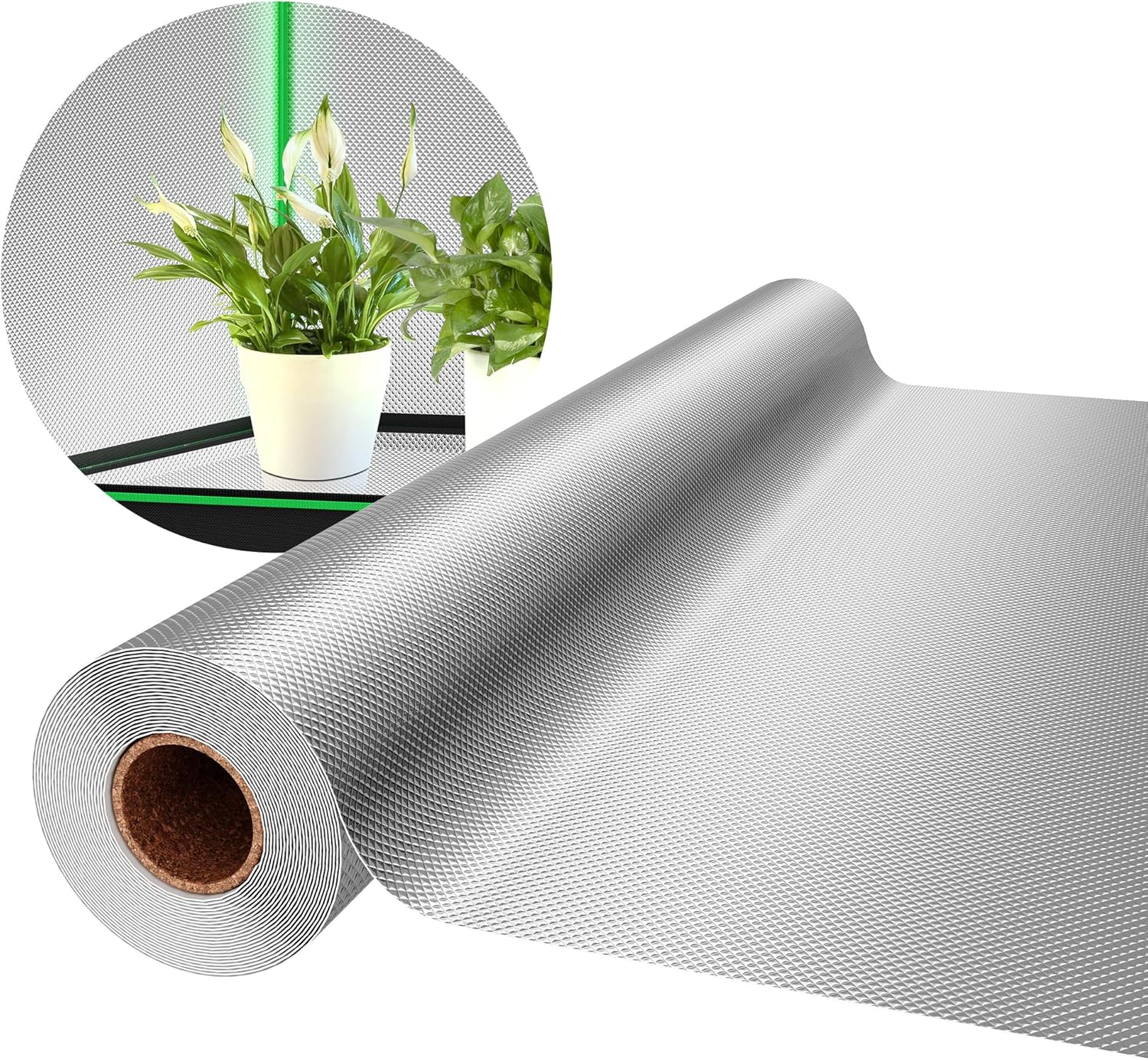 Mylar Film Roll 4 FT X 100 FT Diamond Film Foil Roll Highly Reflective Grow Room (100 FT) - Progressive Growth Garden Supply