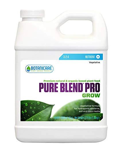 Pure blend Pro Grow 3 - 1.5 - 4 - Hydro - Organic Nutrient - Progressive Growth Garden Supply