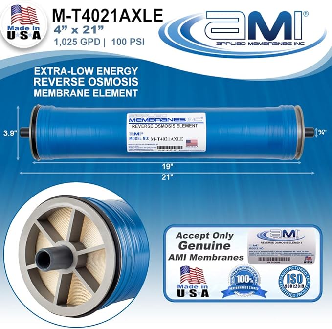 Reverse Osmosis Membrane 1000 GPD Applied Membranes M - T - 4021 AXLE - Progressive Growth Garden Supply