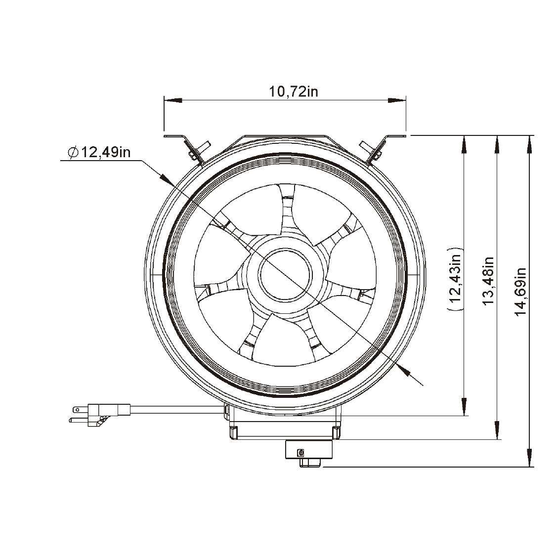Ruck Prime 14″ Evo EC | 1759 CFM Inline Fan - Progressive Growth Garden Supply