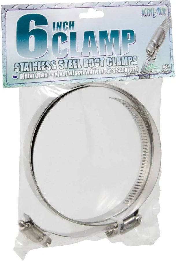 Duct Clamps 2-Pack - Stainless Steel Quick-Release Hose Clamps - Progressive Growth Garden Supply