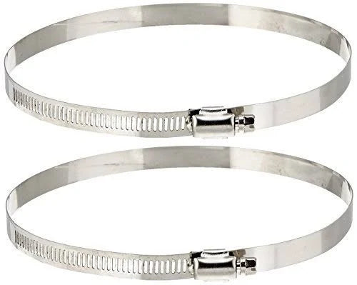 Duct Clamps 2-Pack - Stainless Steel Quick-Release Hose Clamps - Progressive Growth Garden Supply