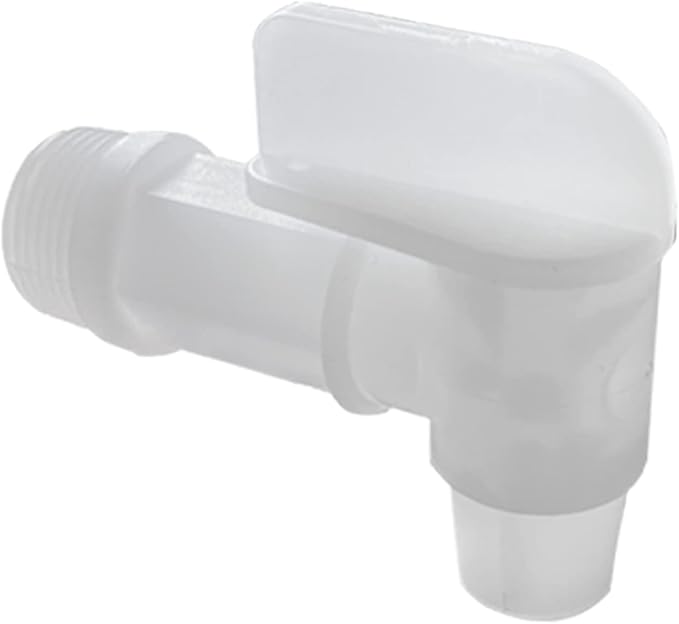 Spigot for 6 Gallon Container,3/4" White Plastic Faucet for 5, 6 Gallon Plastic Drums, - Progressive Growth Garden Supply