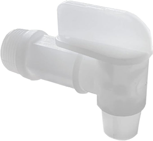 Spigot for 6 Gallon Container,3/4" White Plastic Faucet for 5, 6 Gallon Plastic Drums, - Progressive Growth Garden Supply